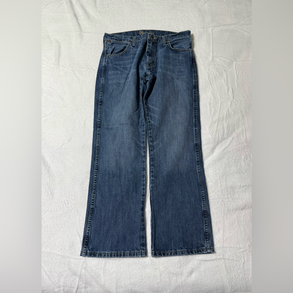 Wrangler Jeans Mens 32x29 Blue‎ Slim Bootcut Medium Wash Denim Workwear